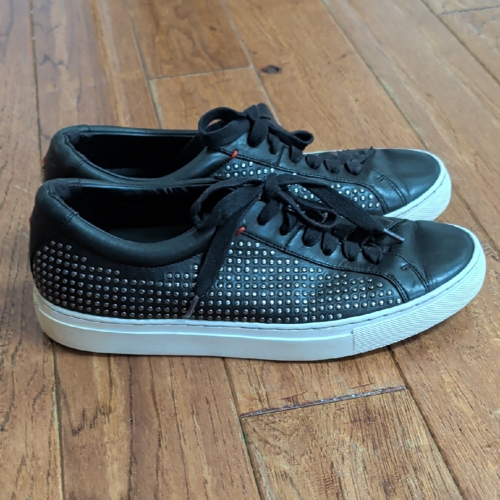 Hugo Boss Black Leather Studded Shoes